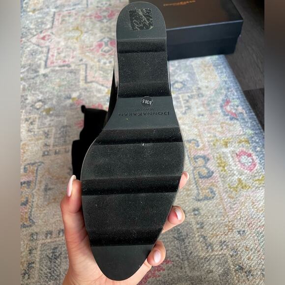 Donna Karen Zee Black Slip On Wedge Size 8 - Picture 6 of 8